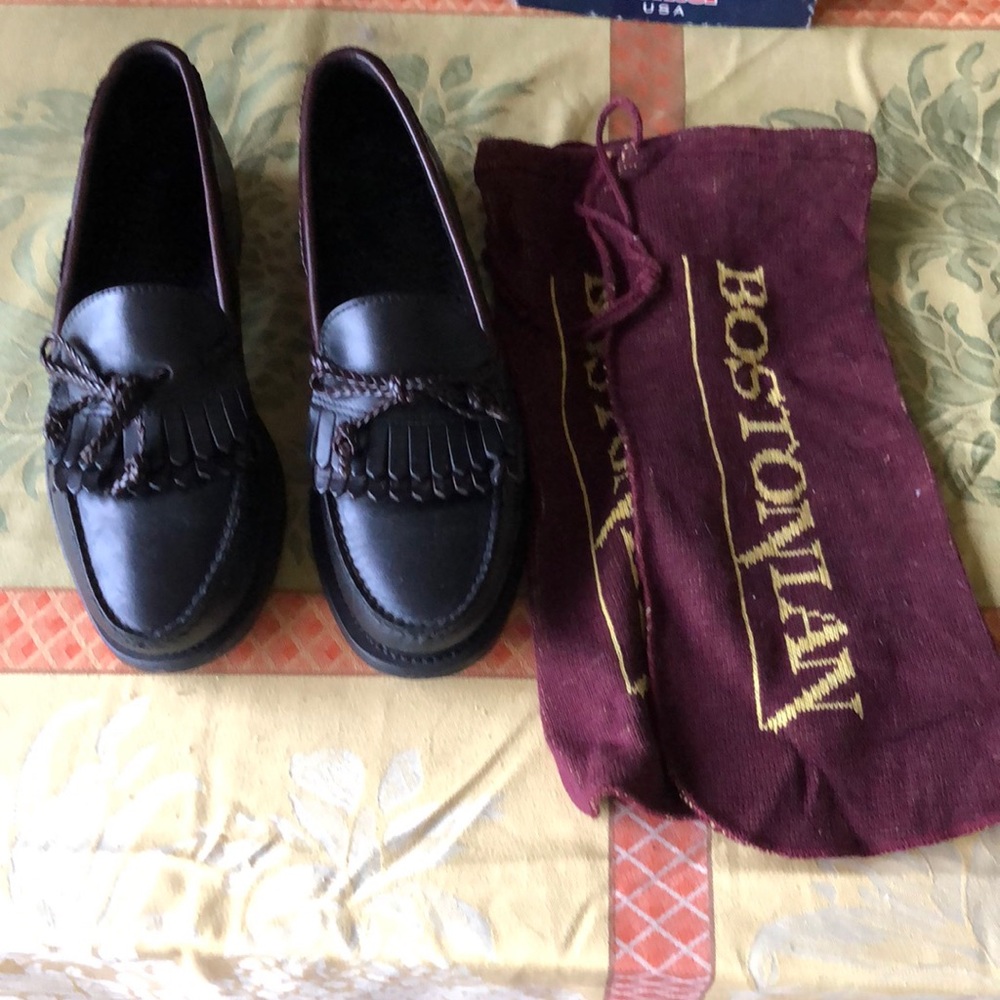 BLACK BURNISHED BROWN LEATHER TRIM DEXTER